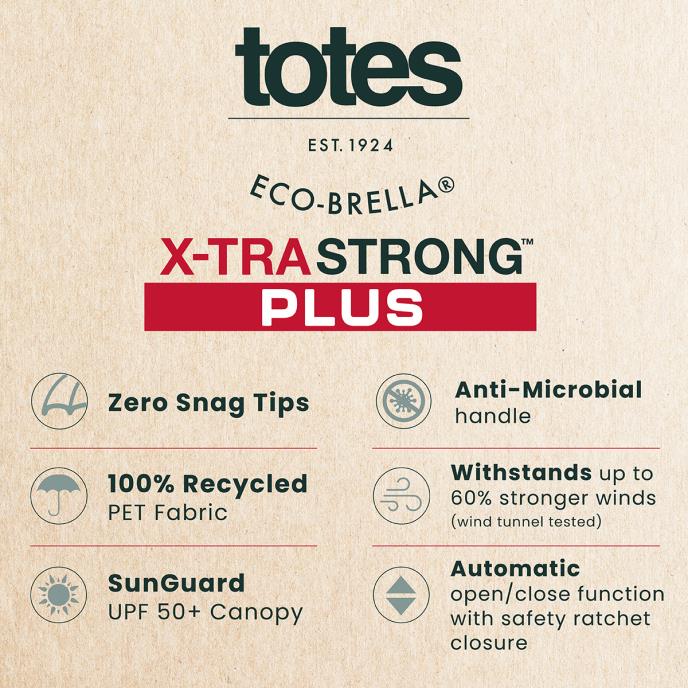 totes® X-TRA STRONG® PLUS Auto Open (3 Section) Extra Image 3